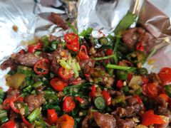锡纸香菜黄牛肉-渔语鱼新川菜Bistro(万象天地店)