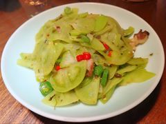 青番茄炒腊肉-古田村·衢州菜庭院餐厅(天一旗舰店)