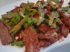 凉瓜炒牛肉-石羊农庄