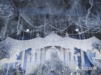梦幻蓝柔软蓝，公主风婚礼场布
