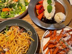 芒果草莓松饼冰淇淋-幸邻食堂