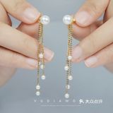 除了婚戒，婚品必备的一件首饰—流苏耳环