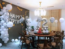 -七月气球布置订婚·宝宝宴· 求婚·生日布置(二七万达店)