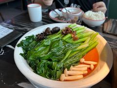 白灼菌菇菜心-新白鹿餐厅(虹桥南丰城店)