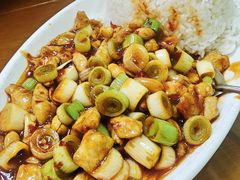 宫保鸡丁盖饭-新疆美食兰州拉面家常菜