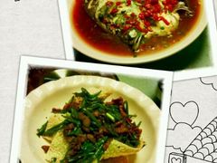 剁椒鱼头&锅巴盖肉-乐口福家常菜馆(古庸路店)