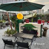 两个人吃不完，第一次吃这种汤的面线 冲着露台去的