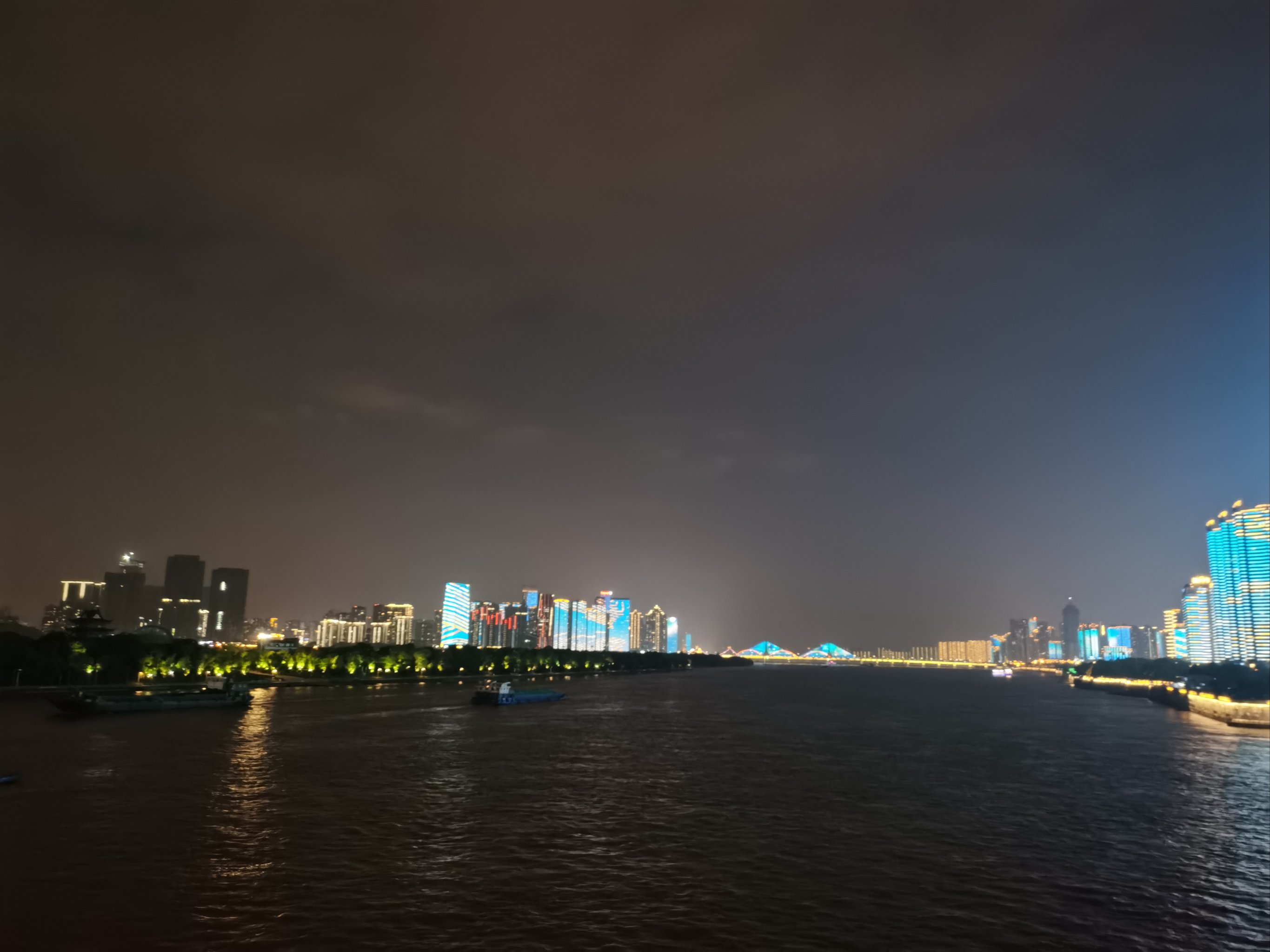 橘子洲夜景真实照片图片