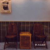 绿色复古风的咖啡小店