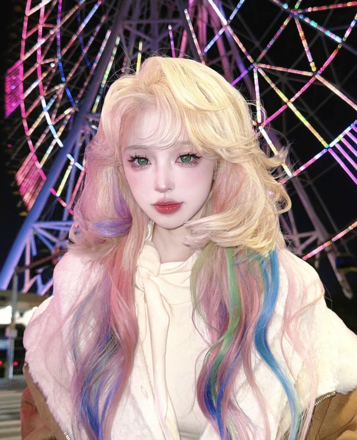 彩虹发色