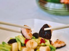 羊肚菌炒圆贝-世博源公馆·本帮融合菜·主题包厢·江景餐厅