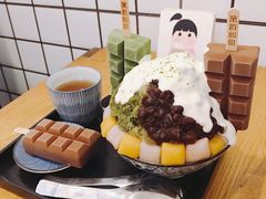 抹茶生乳かき氷-WONDER ICE 萬得冰田(建設路总店)