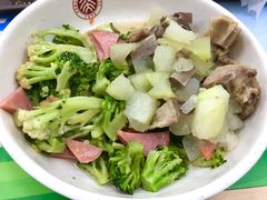 西兰花菜花火腿-北大学一食堂
