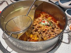 鲜牛杂鸳鸯锅-左庭右院鲜牛肉火锅(环球港店)