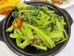 虾酱通菜-凤城康记饭店