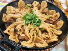 排骨豆角粘卷子-八次方密云水库鱼粘卷子·熏鸽子·农家菜