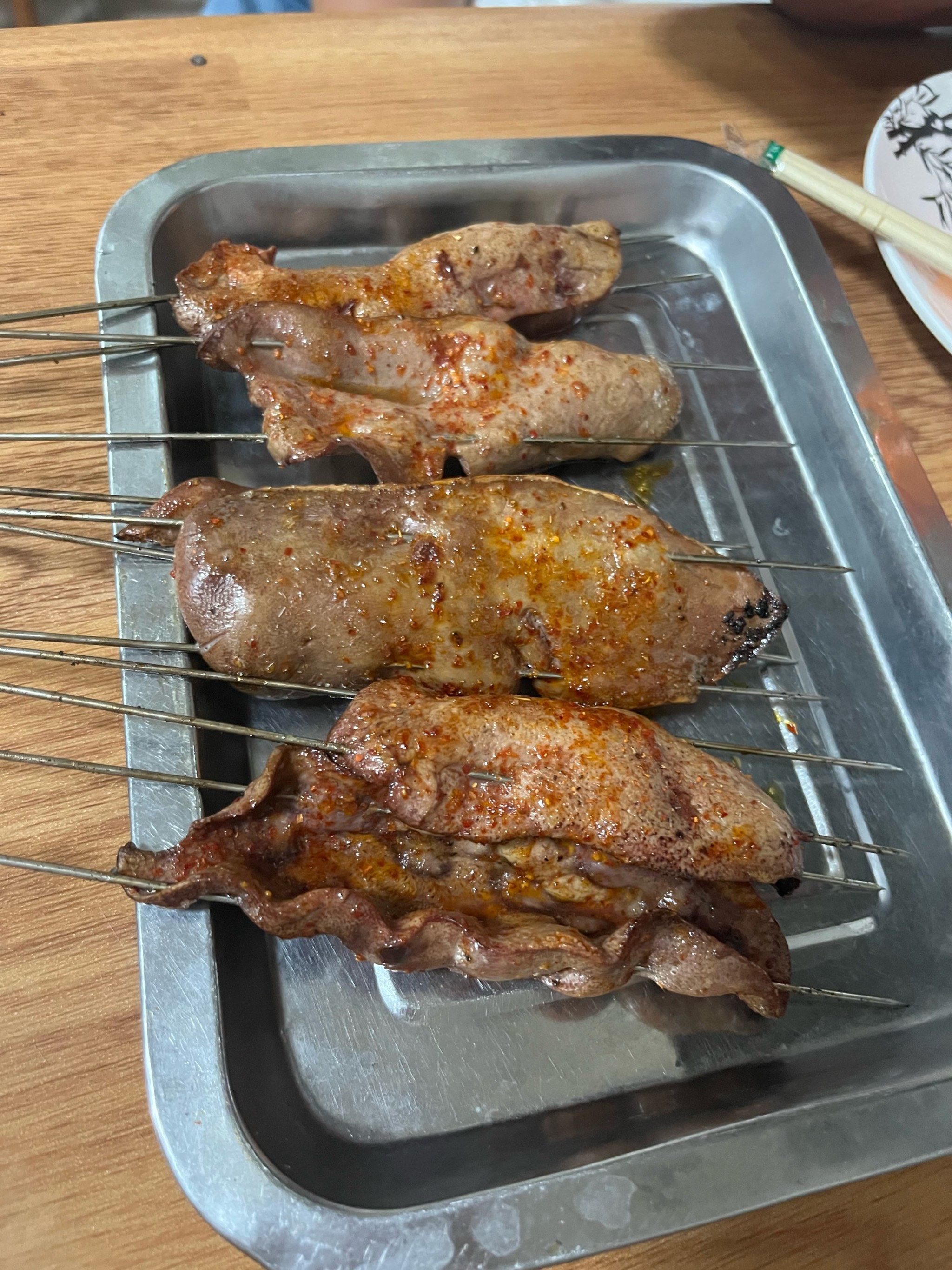 0元玩转这座城最喜欢吃烧烤,口感非常棒,这烤大腰子