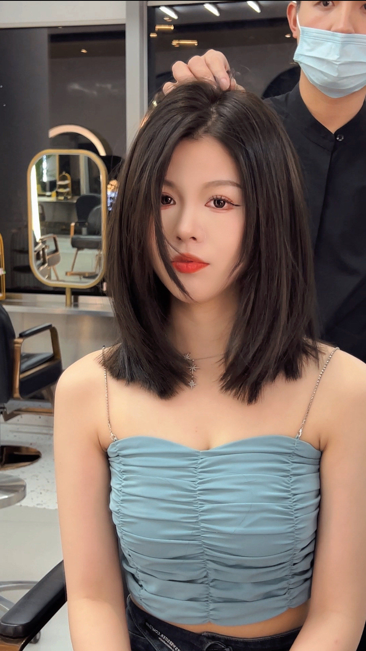 瘦脸发型➕显白发色