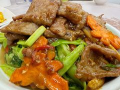 虾酱通菜牛肉，多肉多菜！-凤城康记饭店
