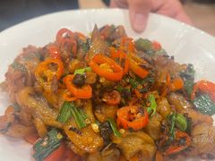 老干妈炒猪脚皮-湘肠香火锅店(团结湖店)