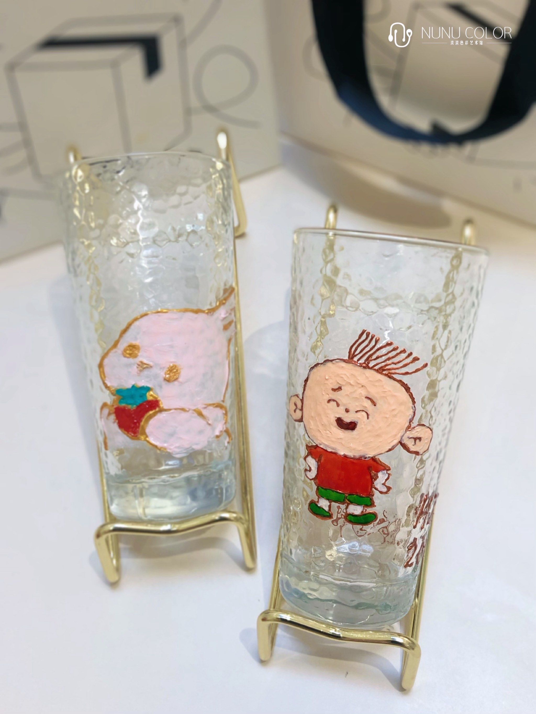 手绘玻璃杯
