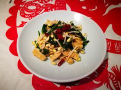 菠菜豆芽拌面筋-汉唐宴长安食府