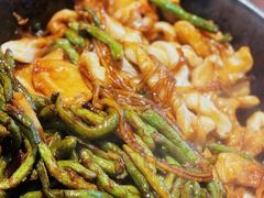 排骨豆角卷子-华盛园卷子王农家菜水库鱼