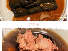 猴头菇鲍汁瑶柱扒制黑豆腐-肴约·花园式餐厅(湖里店)
