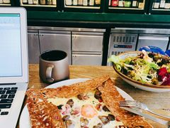 鸡蛋蘑菇熏肉荞麦可丽饼-RAC BAR(安福路店)