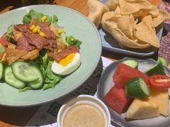 培根薄饼蔬菜沙拉-缦云里花园餐厅