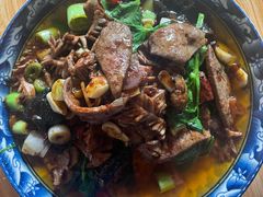 肝腰合炒-豆腐脑花
