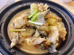 黑毛节瓜焖鱼骨-水乡人家私房菜(逢简店)