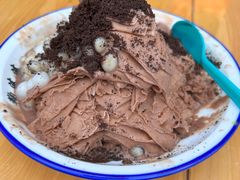 可可巧克力绵绵冰-鞠婆婆•绵绵冰•凉糕•手工冰粉(苏稽一店)