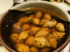 古越陈酿煮花螺-杭州西子湖四季酒店·金沙厅