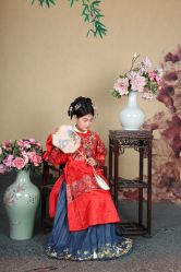 -后宫·古装汉服京剧儿童亲子全家福摄影