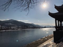 远眺朝鲜-江心岛