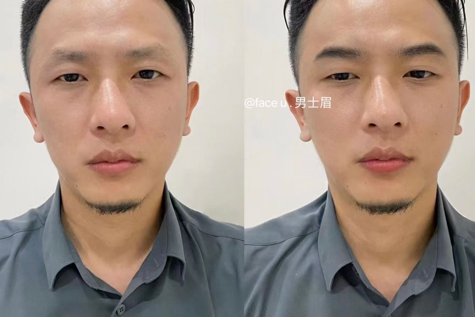 男士野生眉 / 前后对比🆚
