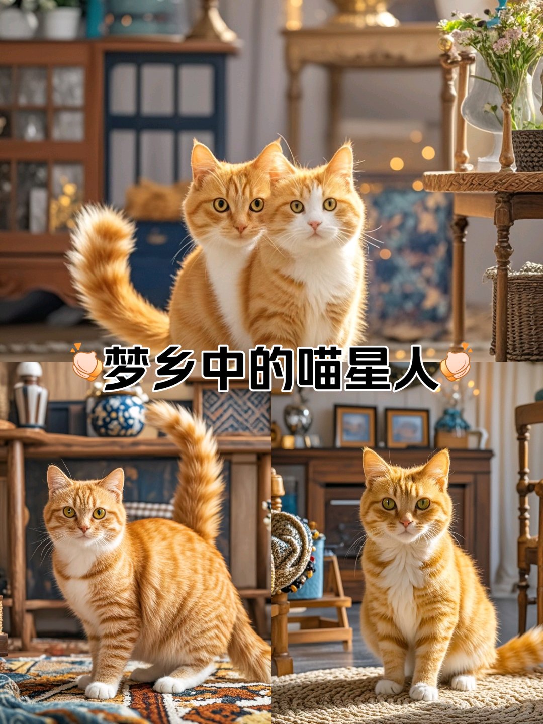 白肚橘猫图片