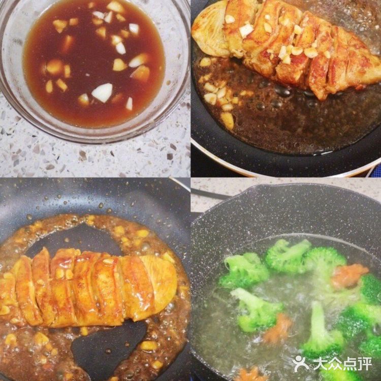 鸡胸肉、大蒜、蚝油，生抽、料酒、黑胡椒