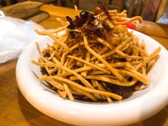 皮蛋拌馓子-可可大虾武汉土菜大排档(万松园1店)