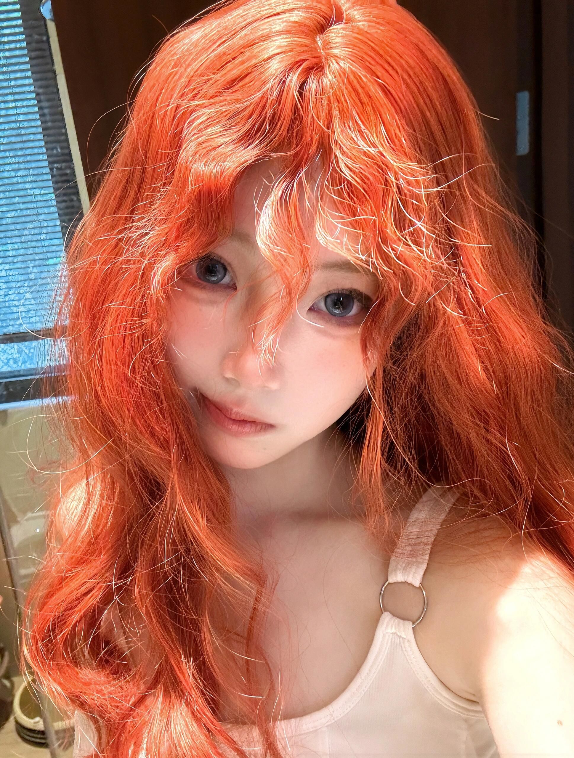 橘色发色超吸睛