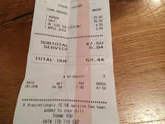 账单-Burger & Lobster(Dean Street)