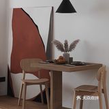 原木+橙色 简约雅致的感觉