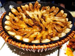 大公鸡粘卷子-华盛园卷子王农家菜水库鱼