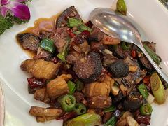 猪血丸子炒腊肉-潇湘·永州会馆(百子湾店)