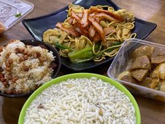 叉烧干捞扁实面-明叔捞面