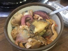 刚煮熟的海鲜-真情鲍鱼海鲜汤