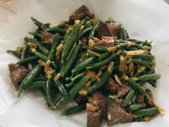 青瓜仔炒雪花牛肉粒-水乡人家私房菜(逢简店)