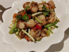 油泼獐子岛扇贝肉-北李妈妈菜·虾爬子大锅贴(贵和店)