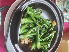 啫啫虾酱芥兰煲-香港祥正飯店·正宗灣仔50年海鲜老字号